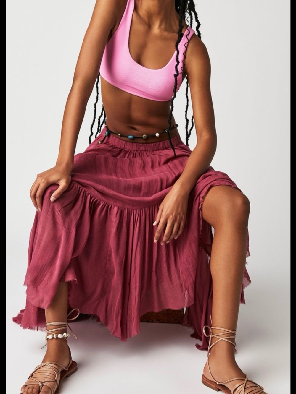ISO FREE PEOPLE CLOVER SKIRT RED - Picture 2 of 5